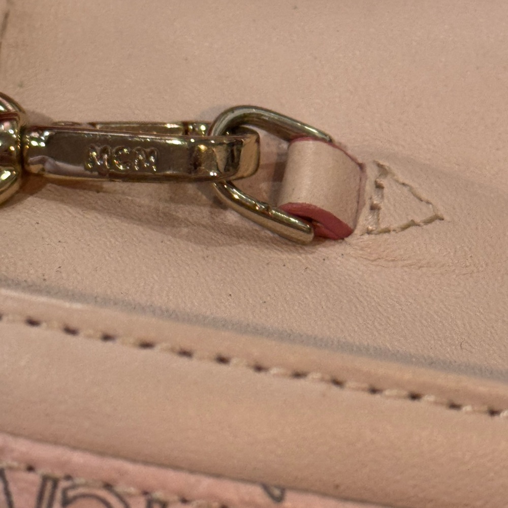 **SOLD**MCM PINK FLAP WALLET WITH CROSSBODY CHAIN - Picture 3 of 10
